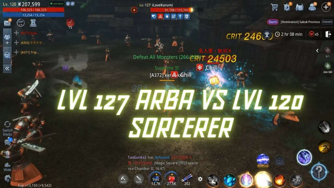 Mir 4 PVP Sorcerer vs Arba/Lancer/Warrior #sorc #sorcerer