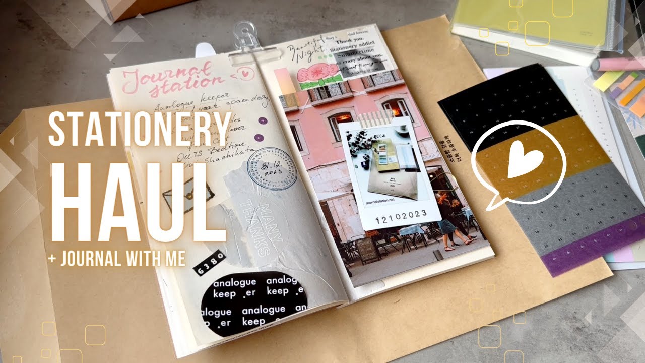 Stationery haul: Analogue Keeper 1 Year Space Diary and more [no talking, bgm]