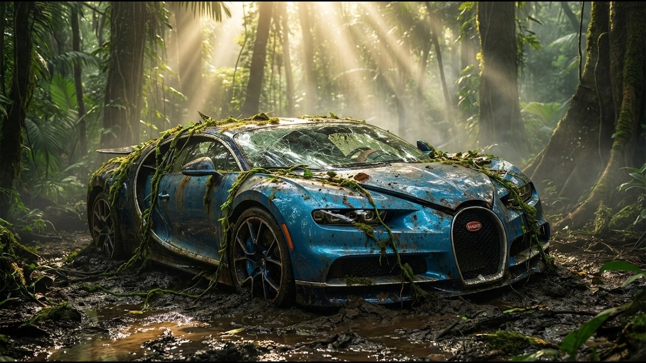 ASMR Restoring a Destroyed Bugatti Chiron Found Deep in the Jungle