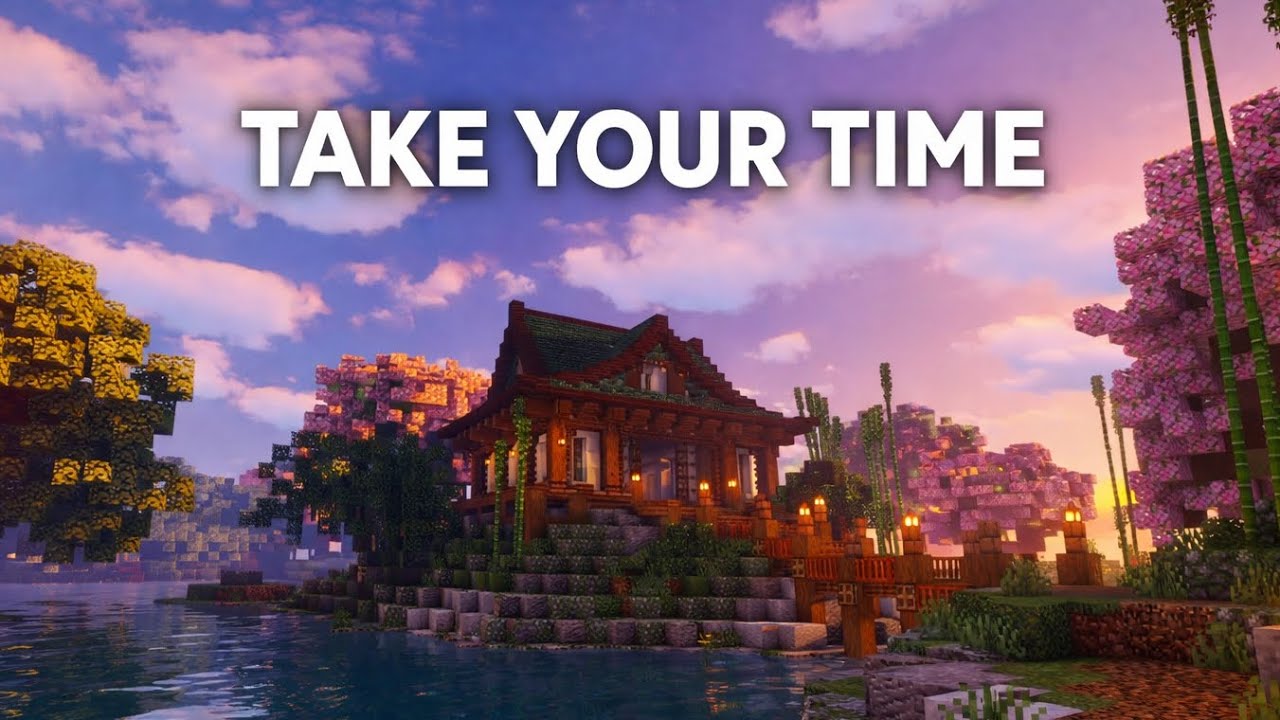 Minecraft Peaceful Lake House Ambience 🌅 | 8 Hours of Calm Relaxation
