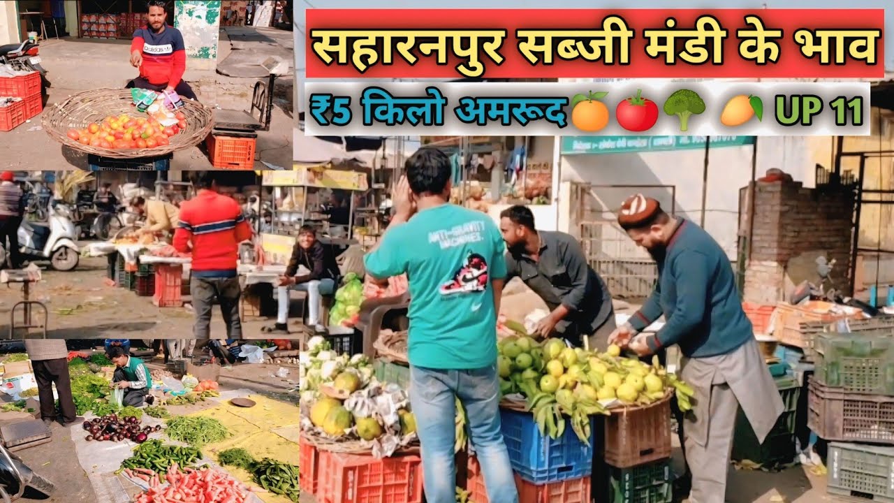 सहारनपुर सब्जी मंडी के भाव |5 किलो अमरूद🍊 UP 11