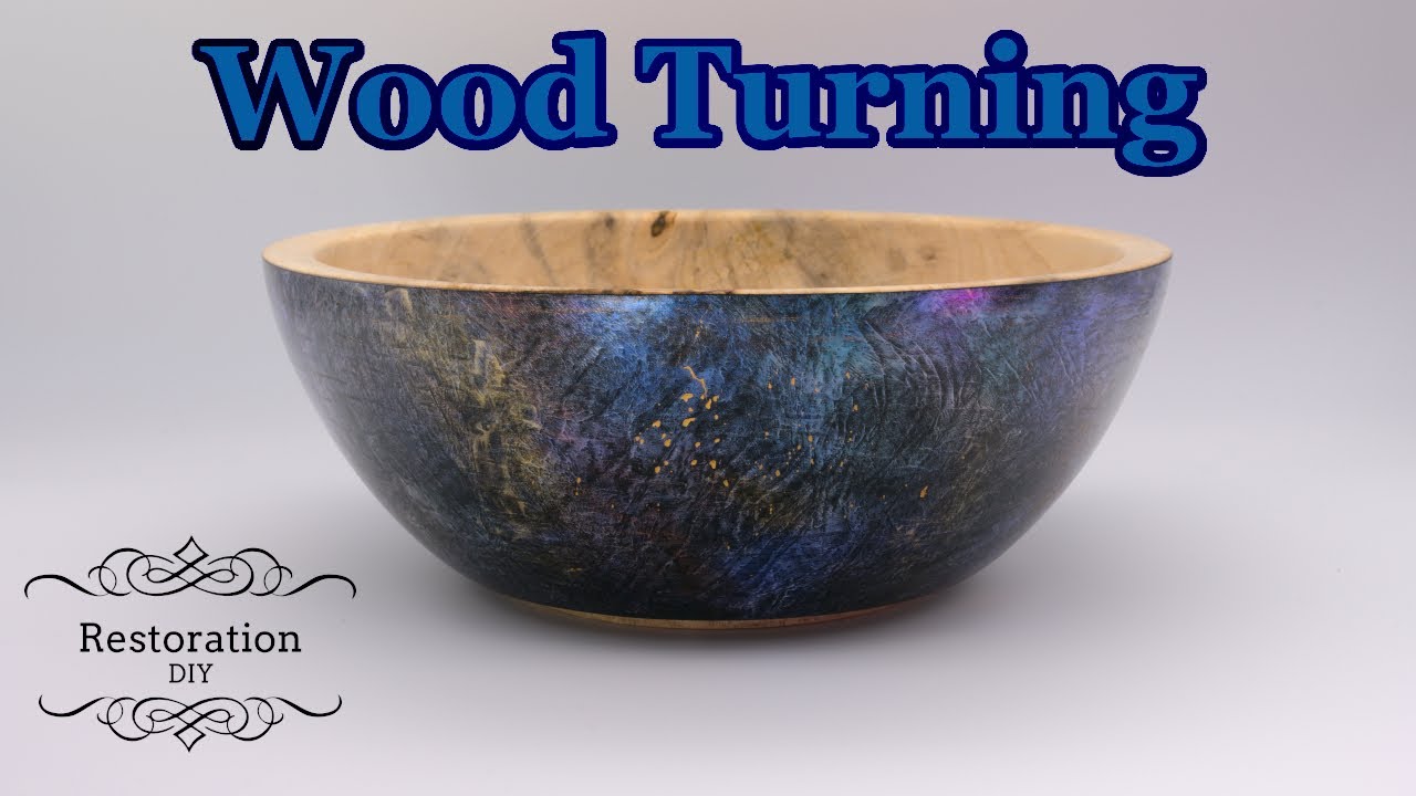 Woodturning | Ash and Iridescent Painted Bowl | Restoration DIY