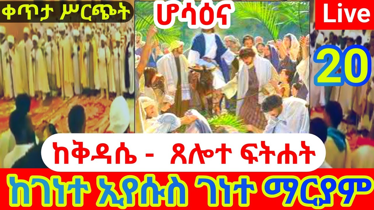 🔶LIVE ቅዳሴ ❗️የሆሳዕና ❗️ጸሎተ ፍትሐት እንፈታለን ❗️ቀጥታ ከፈረንሳይ ገነተ ኢየሱስ ❗️ኑ ዛሬ  አይቀርም 20/8/2016 ዓ.ም