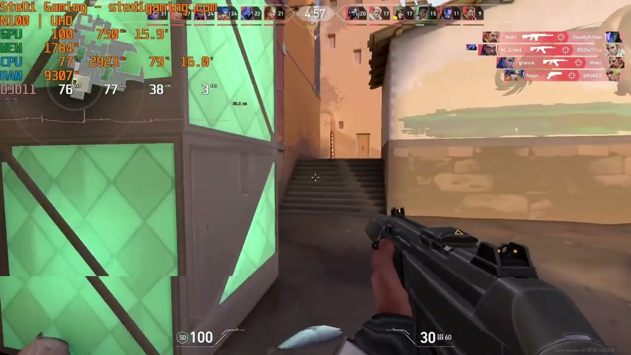 Valorant on Intel N100 (20 W) on Low settings