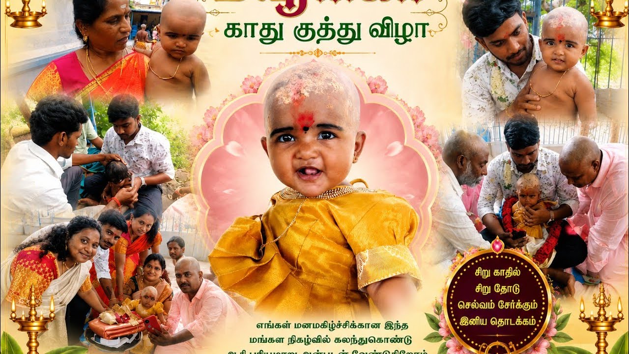 காது குத்து function❤️  #jiyathiya vlogs 