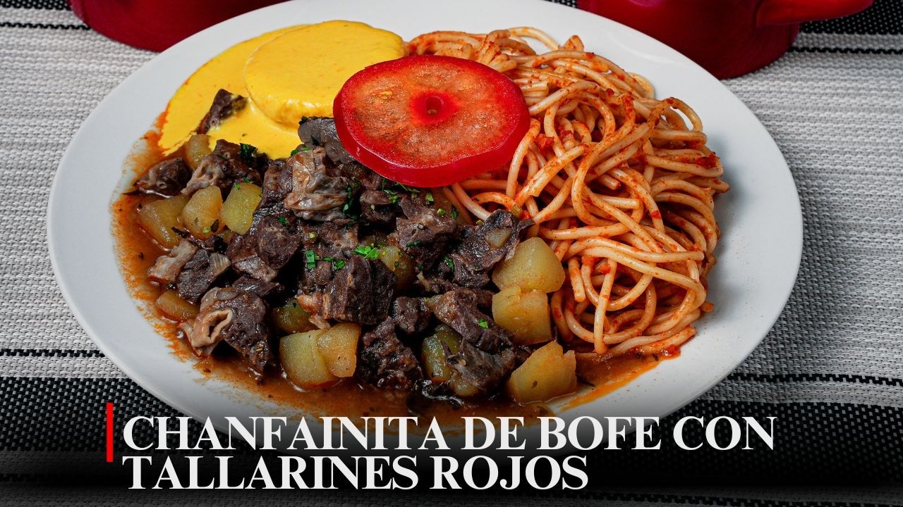 ASI SE PREPARA ESTE DELICIOSO CHANFAINITA DE BOFE CON TALLARINES ROJOS I COMIDA PERUANA l SONQU