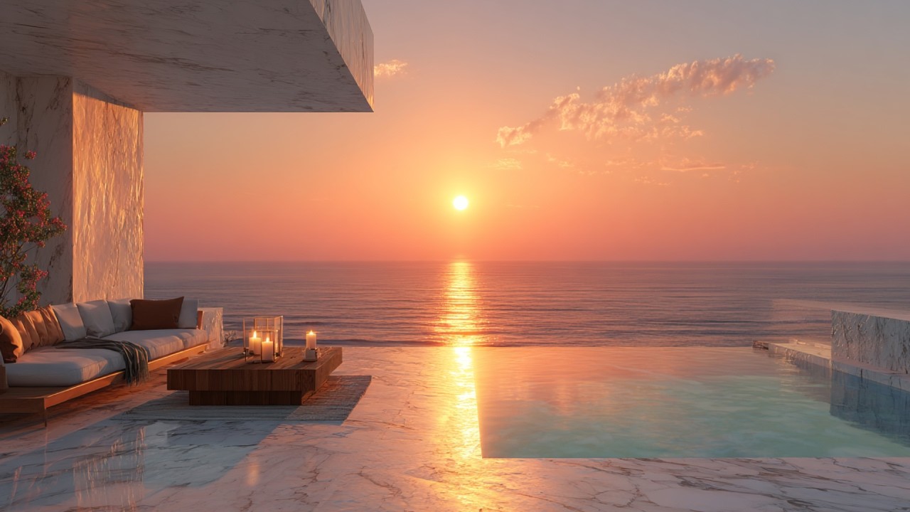 Luxury Chillout Lounge Music ~ Golden Sunset Ocean Serenity Relaxation
