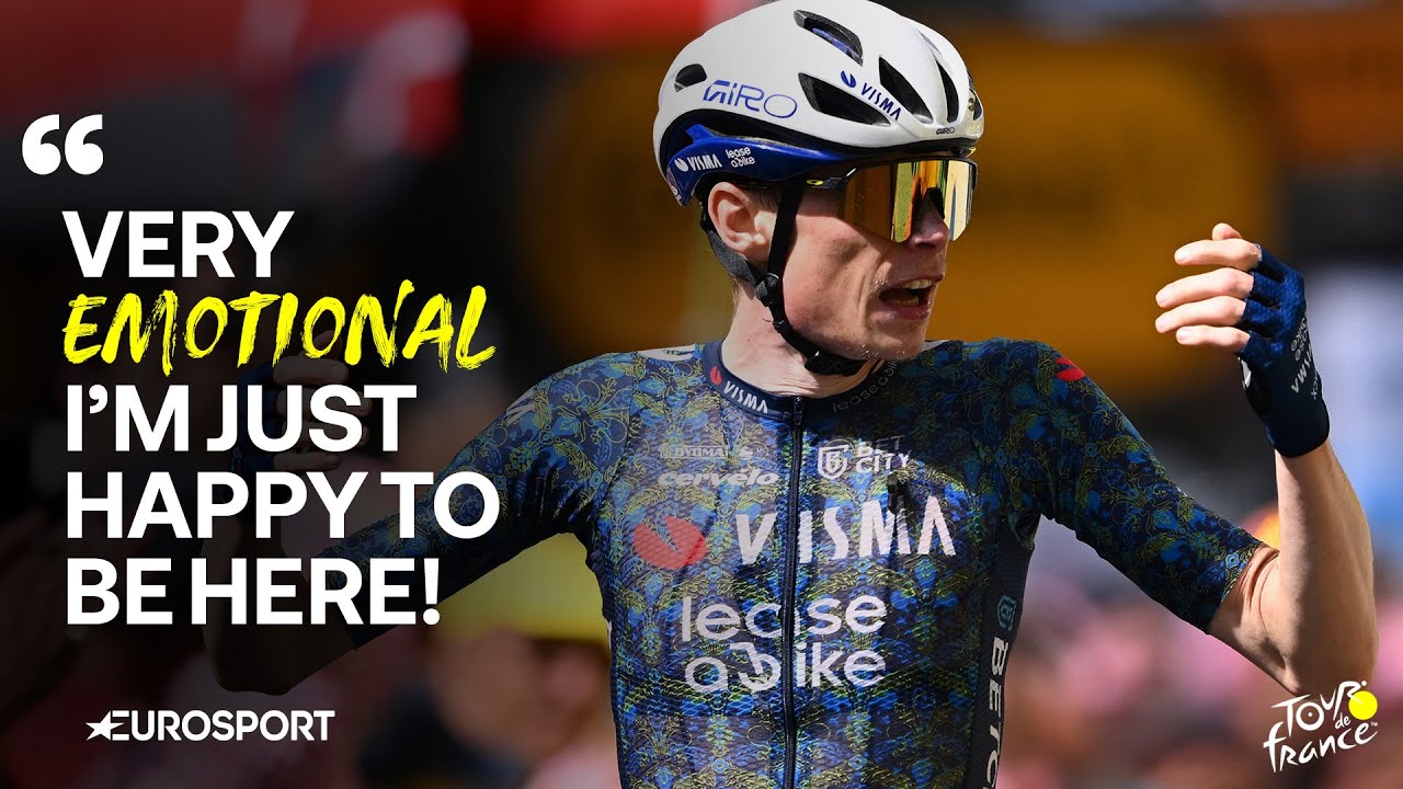 EMOTIONAL Jonas Vingegaard reacts after THRILLING Stage 11 at the Tour de France 🇫🇷