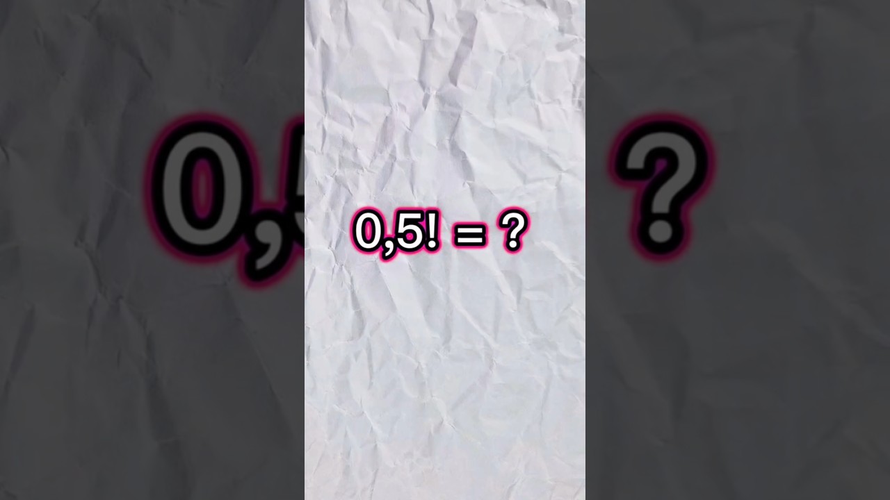 The Factorial of a REAL Number?!