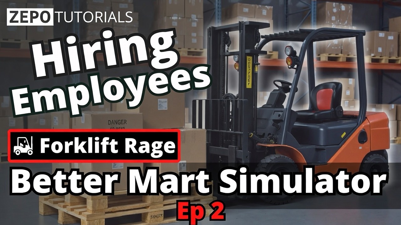 Better Mart Simulator Ep 2 - Hiring Employees & Forklift Rage