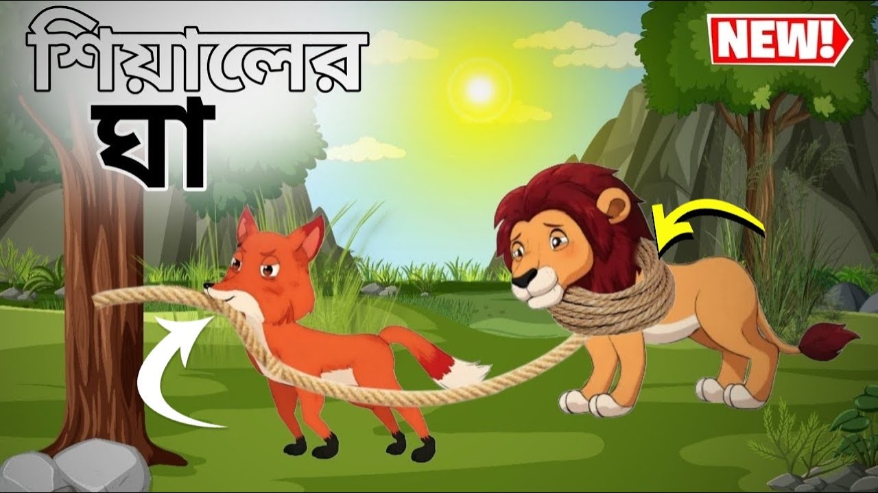 বুদ্ধিমান শিয়াল আর লোভী সিংহের বুদ্ধির লড়াই | Fox and Lion Moral Story Bangla