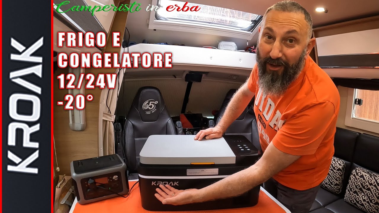 KROAK frigo/congelatore compressore 12/24v 230v camper caravan barca viaggio. estetica e qualità