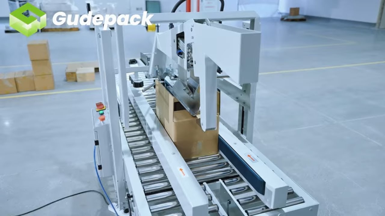 Carton Sealer With Automatic Flap Folder / Box Sealer Machine