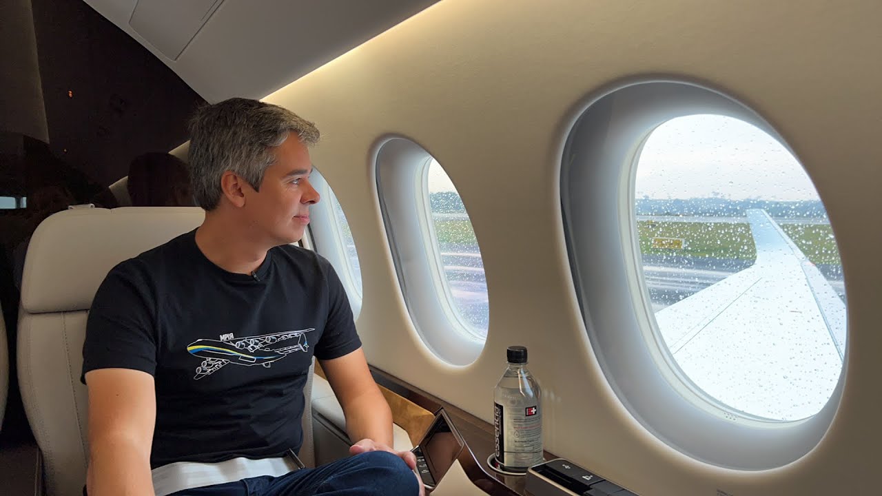 Decolando o Falcon 8X de Foz do Iguaçu para Congonhas