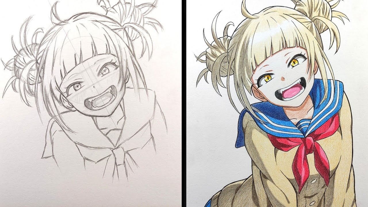 Рисование аниме | Как рисовать Тогу Химико - [Boku no Hero Academia]
