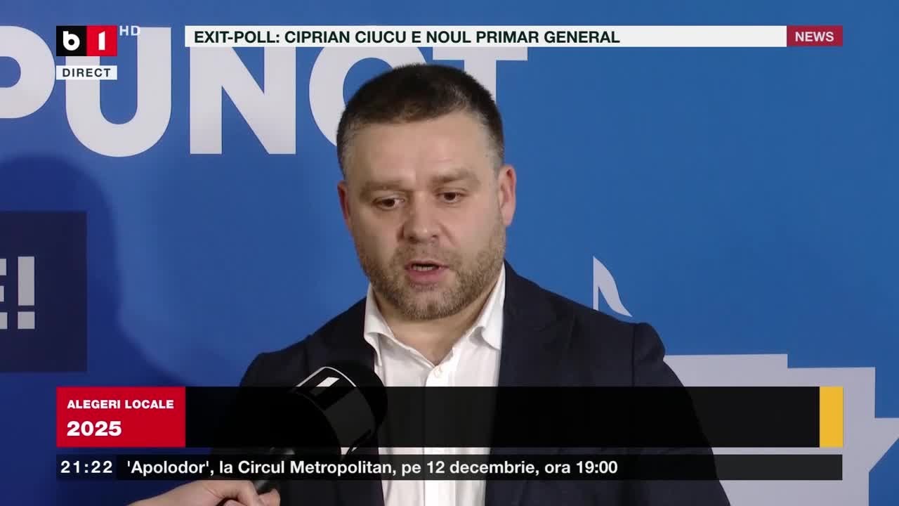 PRIMUL INTERVIU CU CIPRIAN CIUCU, DUPĂ ALEGEREA CA PRIMAR GENERAL.Știri B1TV_7 dec. 2025