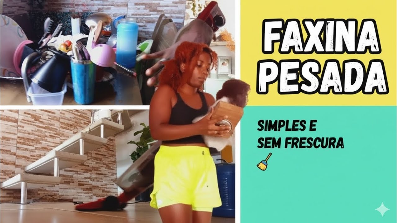 DIA DE FAXINA SIMPLES E SEM .FRESCURA FAXINA. PESADA🧹🧺🏃🏾‍♀️‍➡️💪🏾