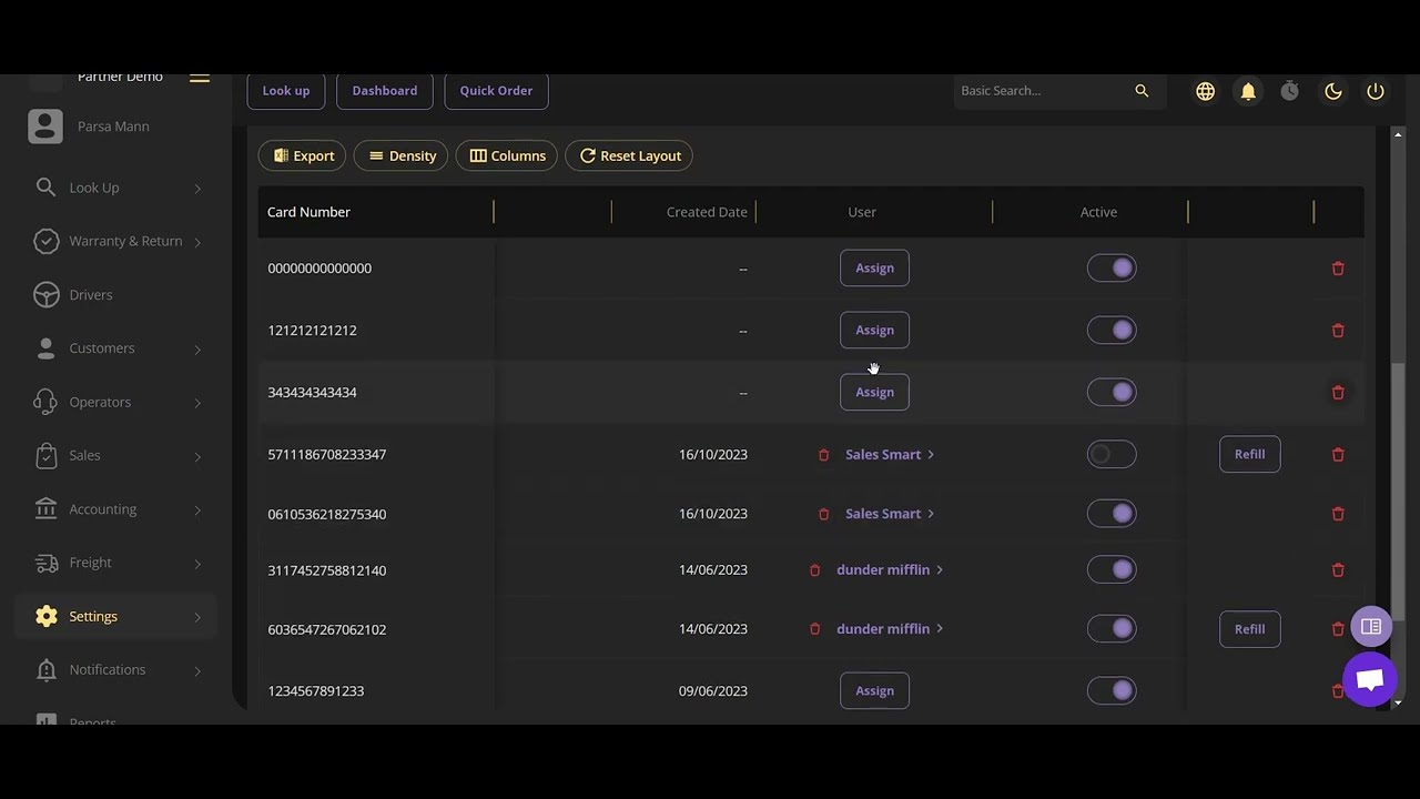 Partner platform - gift card management