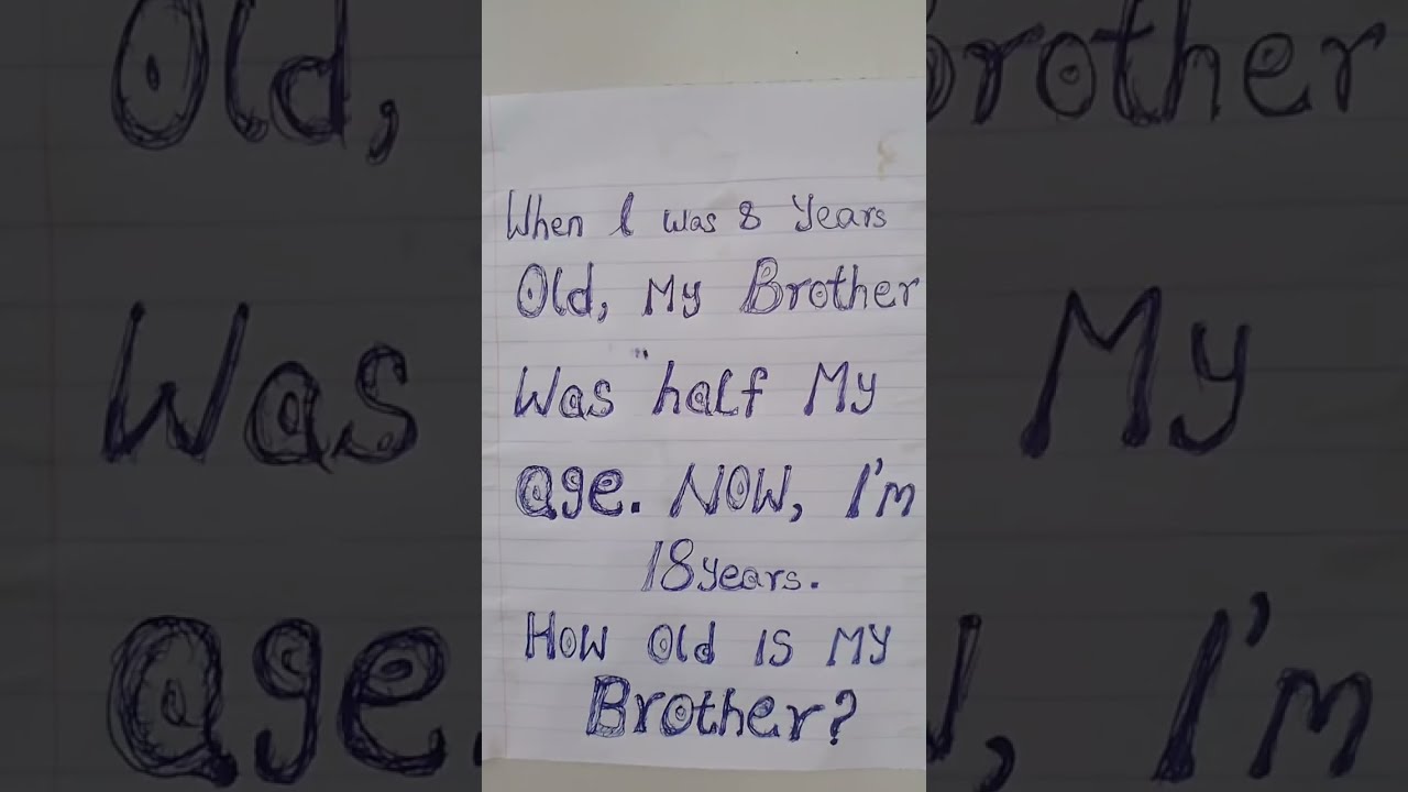 Only Smart People Get This Age Riddle 😳🧠