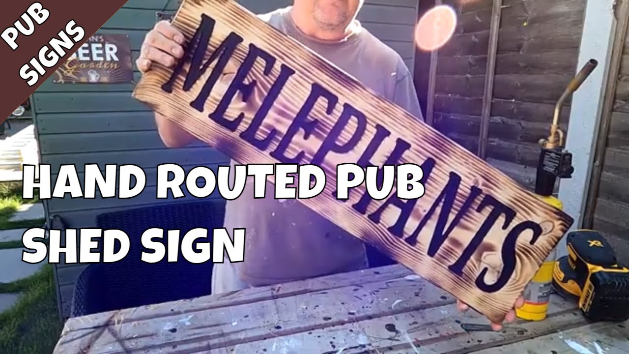 How To Make A Scaffold Board Pub Sign - Hand Routed