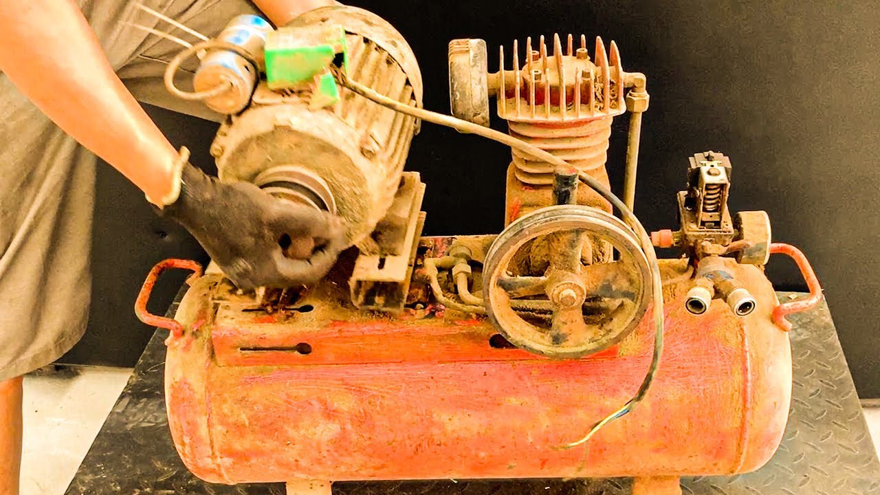 The Genius Boy Helped The Carpenter Restore The Air Compressor // The Results Were Unexpected