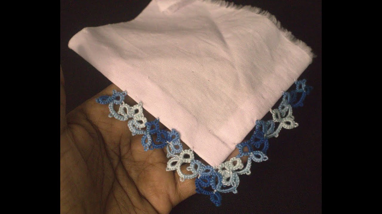Needle tatting\\ how to make boarder lace with needle tatting