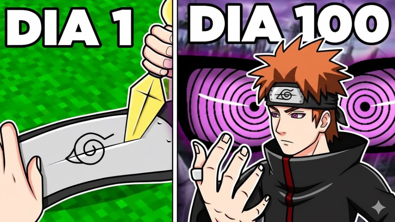 SOBREVIVI 100 DIAS na NARUTO JEDY AKATSUKI - O Filme