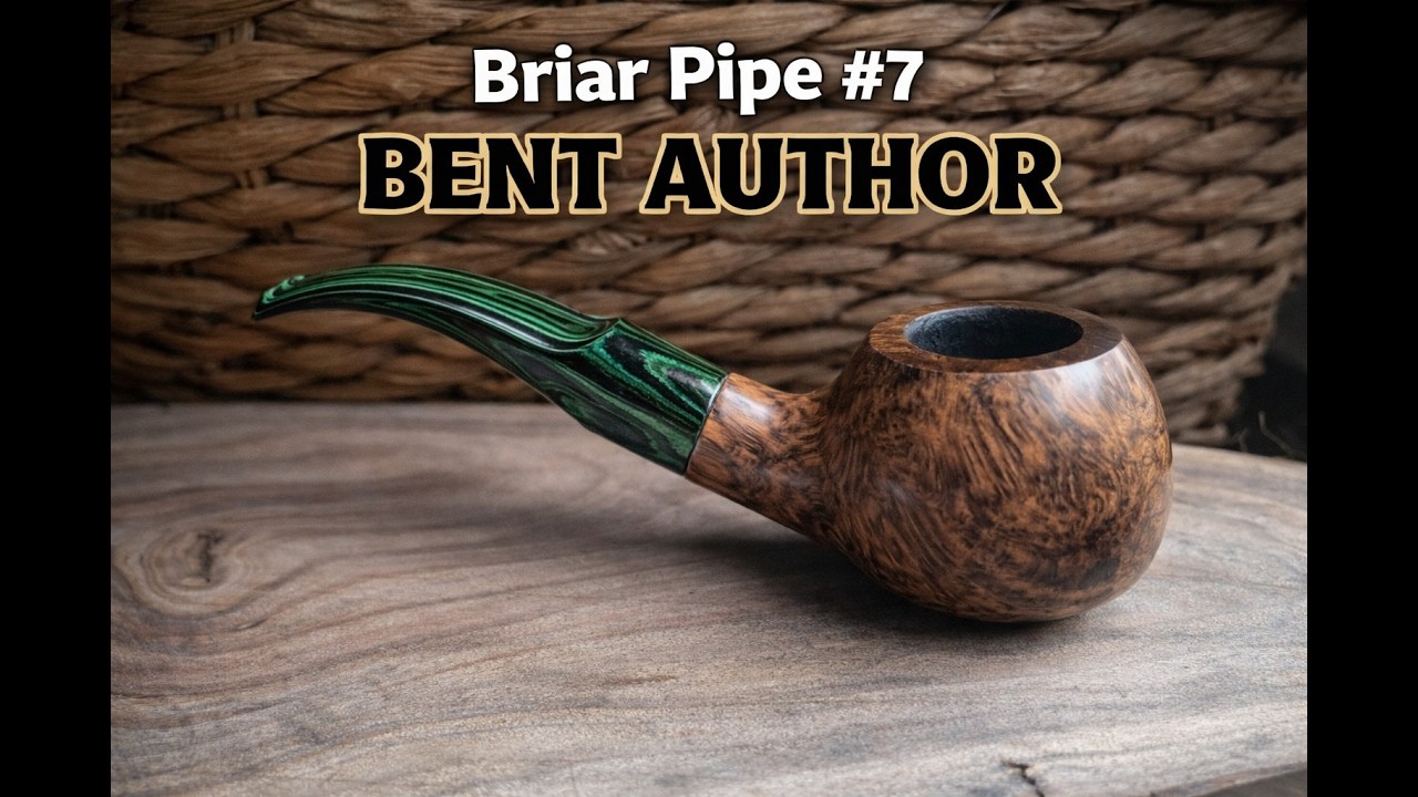Briar Pipe #7 – Bent Author | First Contrast Dye #WoodenPipe #BriarPipe #HandmadePipe
