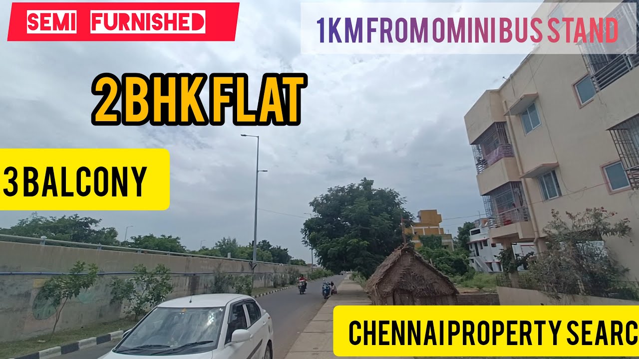 Semi Furnished 2 BHK Flat For Sale 3 Balcony 32 Lakhs @chennaipropertysearch
