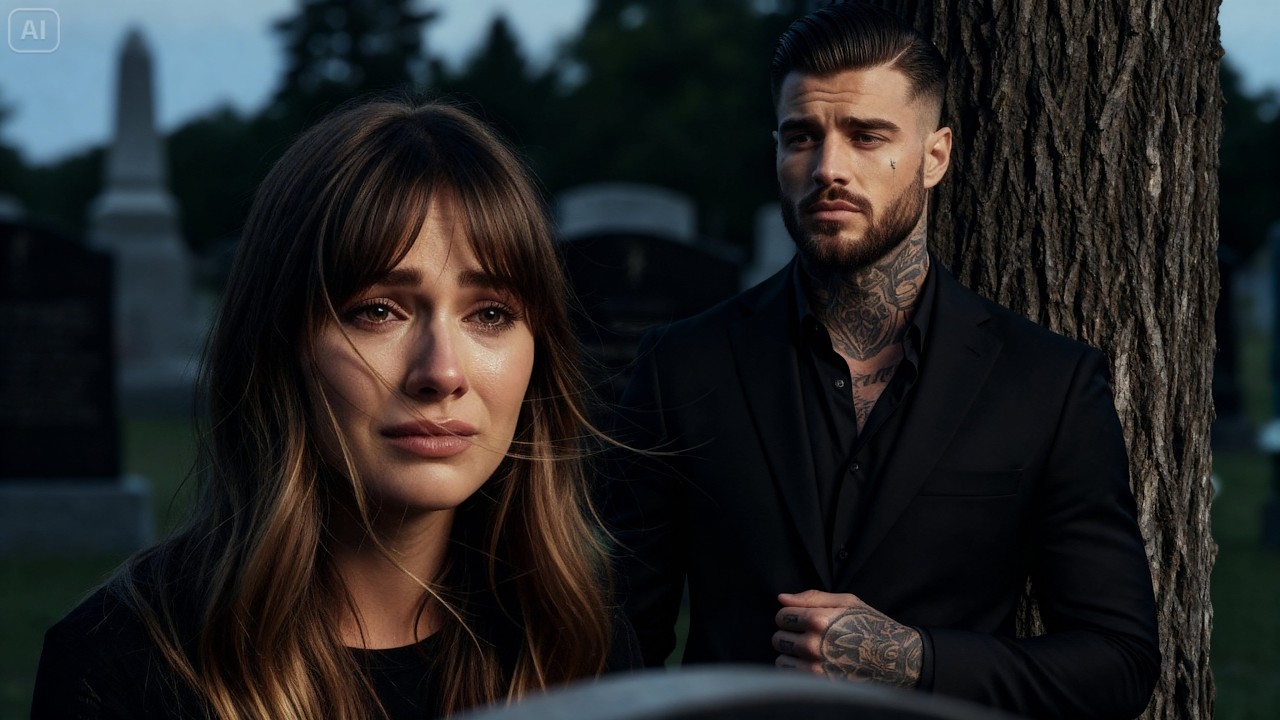 She Was Crying at the Mafia Boss’s Grave — Not Knowing He’s Alive and Watching Her