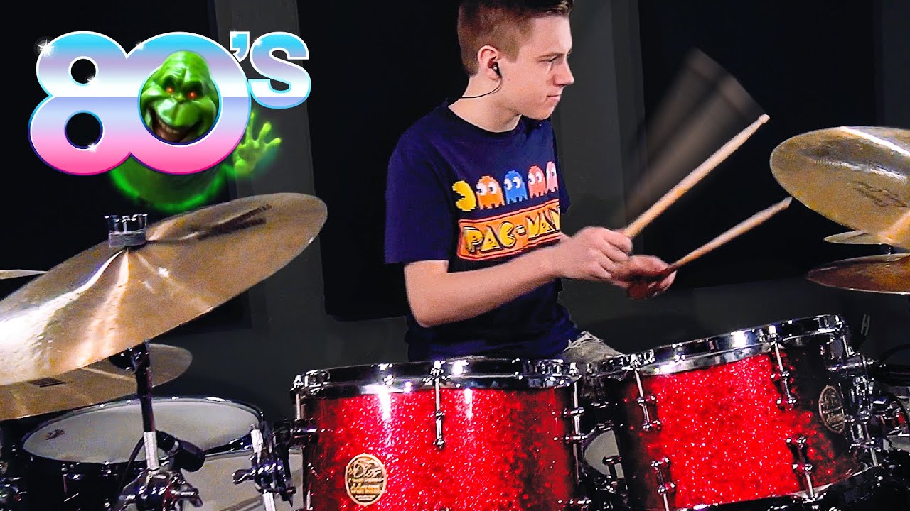 BEST 80s Movie Music Hits On Drums - Kid Drummer