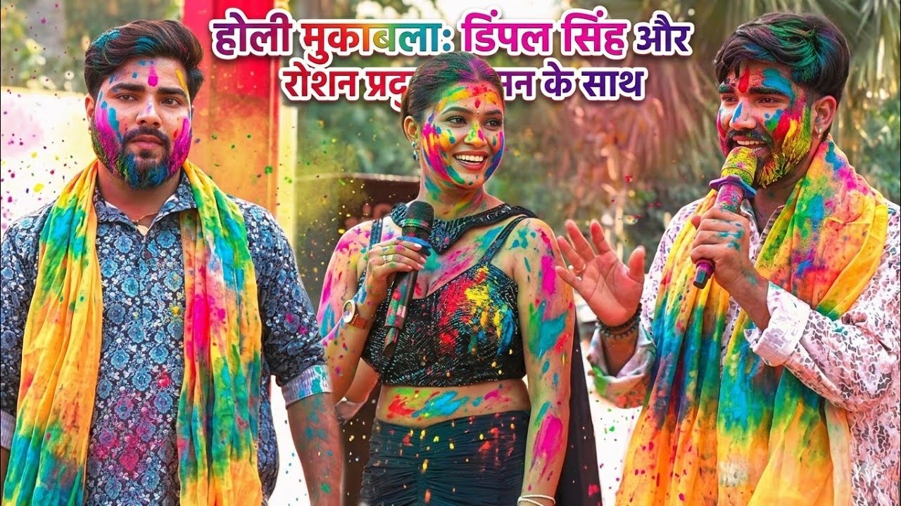 #viralvideo पहली बार हुआ होली मुकाबला रोशन प्रदुमन और डिंपल सिंह के साथ हुआ वीडियो वायरल #stageshow