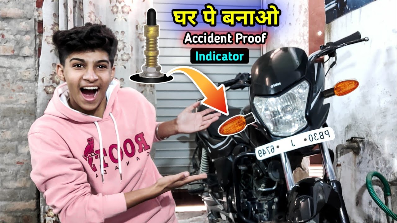 घर पे बनाओ Accident Proof Bike Indicator || How To Make Accident Proof Bike Indicator At Home