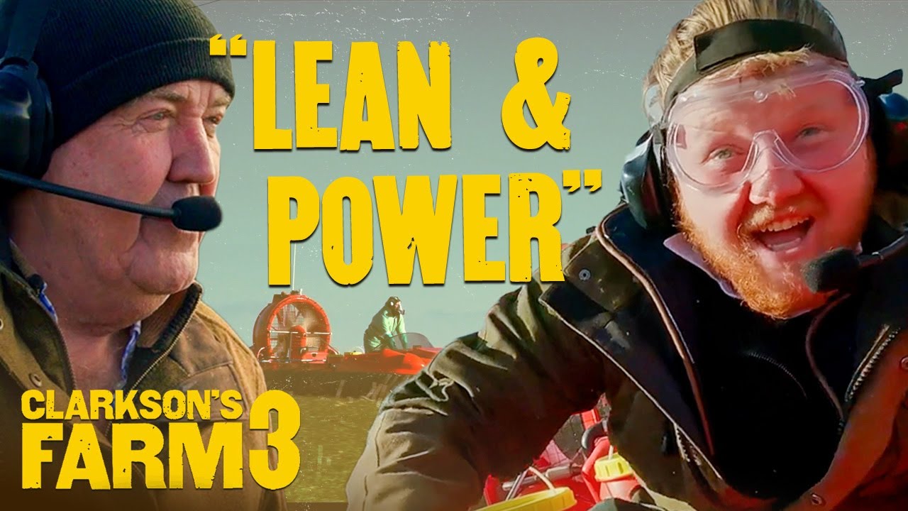 Jeremy Gives Kaleb A Crash Course On How To Steer A Hovercraft | Clarkson&rsquo;s Farm Season 3