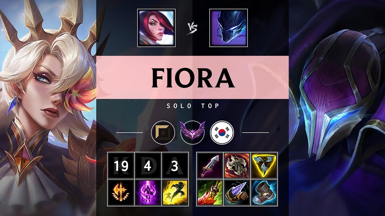 Fiora Top vs Nocturne: Triple Kill, Legendary - KR Master Patch 14.23