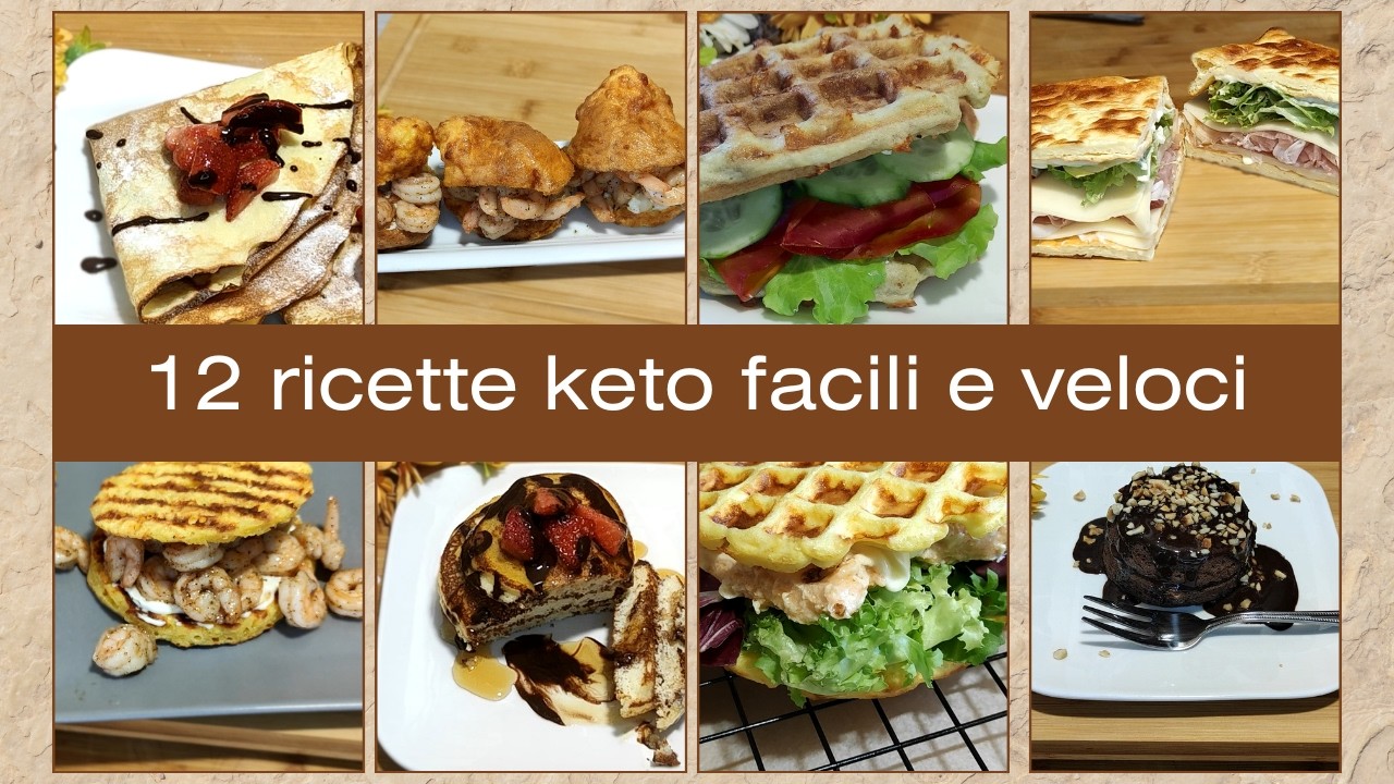 12 Ricette Keto Facili e Veloci: Waffles, Chaffles, Pancake, Crepes, Torta in Tazza ecc.