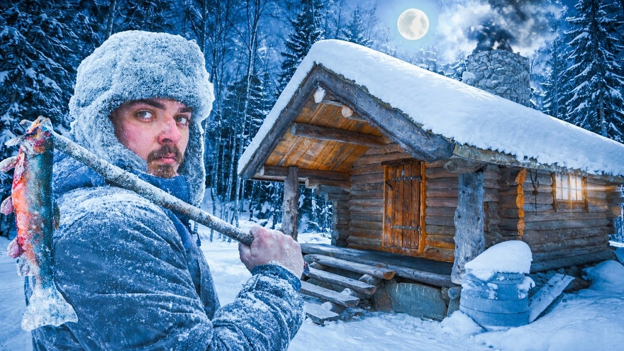 Living Alone Without Electricity In A Frozen Cabin