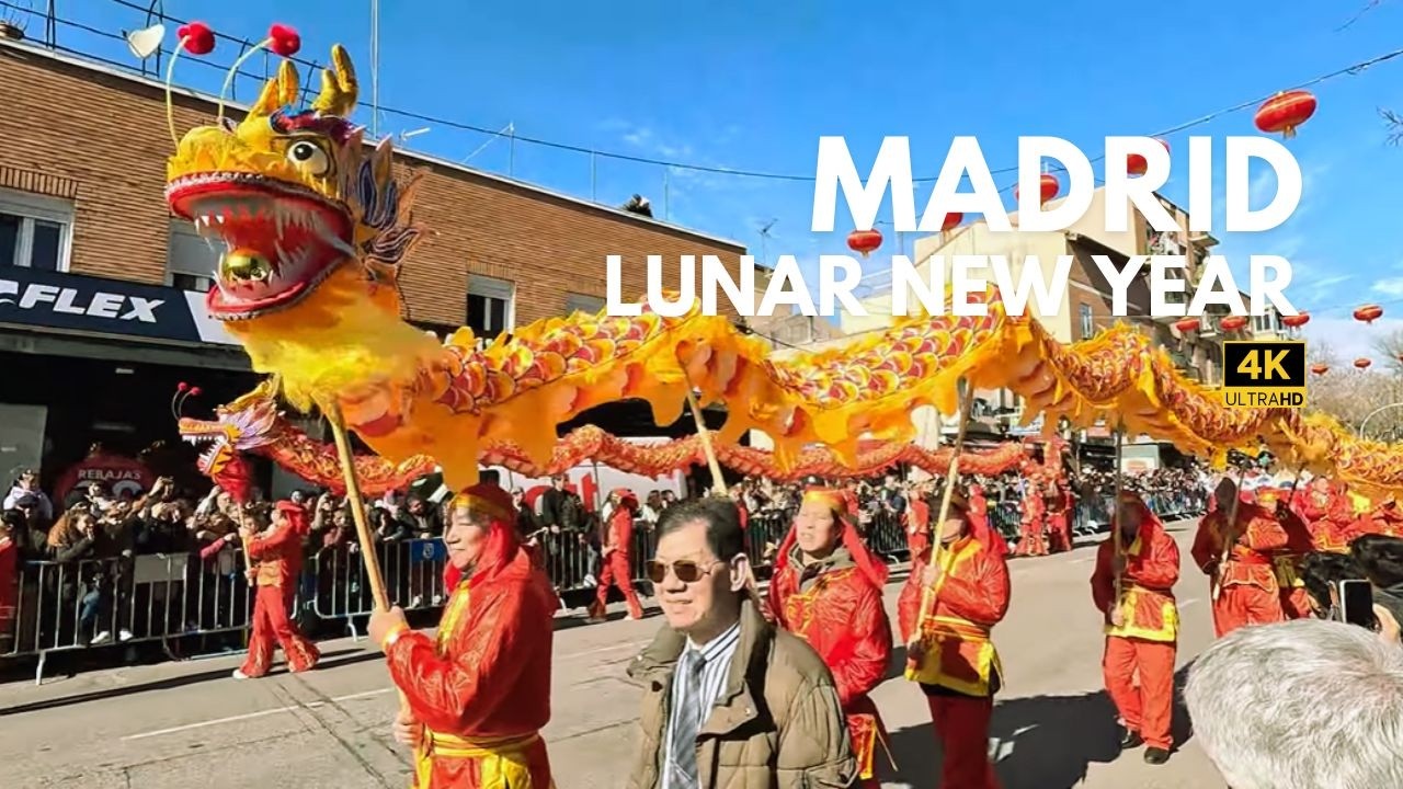 🎊 Chinese New Year Parade 2025 | Lunar New Year Celebrations in Madrid 🐉