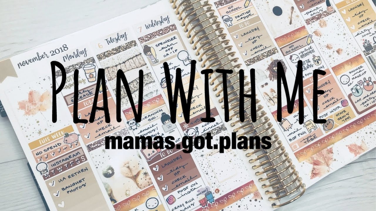 Plan With Me Nov 5 - Nov 11 featuring Station Stickers Collab | mamas.got.plans