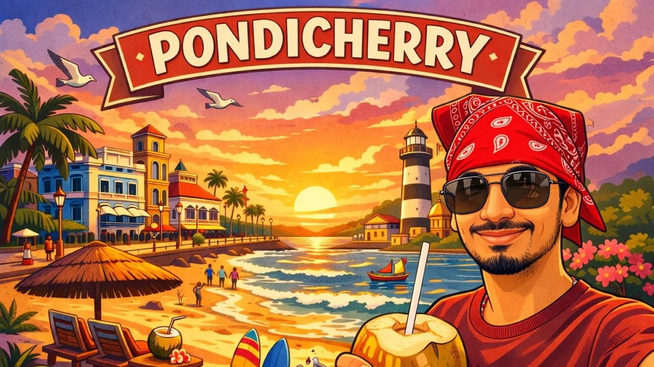 Pondicherry vlogg  🌴🌊🌥️🏖️#pondicherry #vlog #mangrove #paradise 