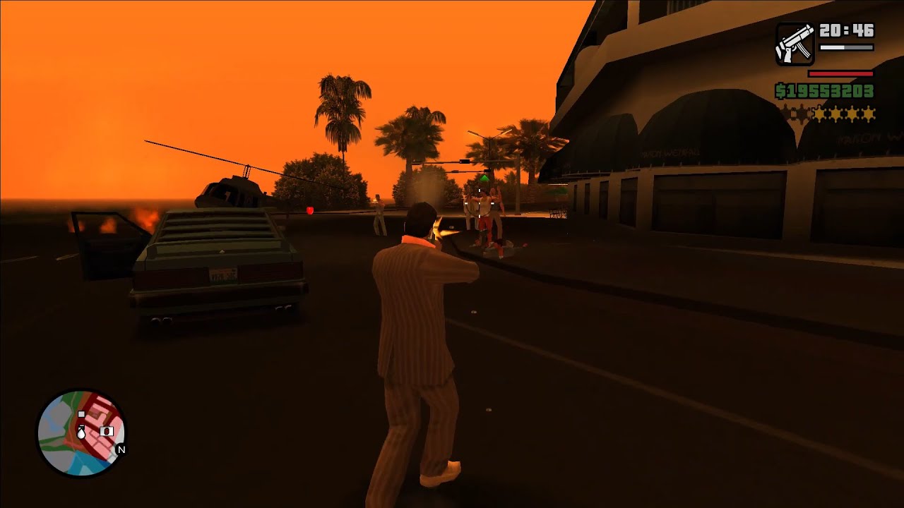 GTA SA [PC] (GTA Underground Mod) Gameplay 15 (Vice City Gang War + Wanted Level)