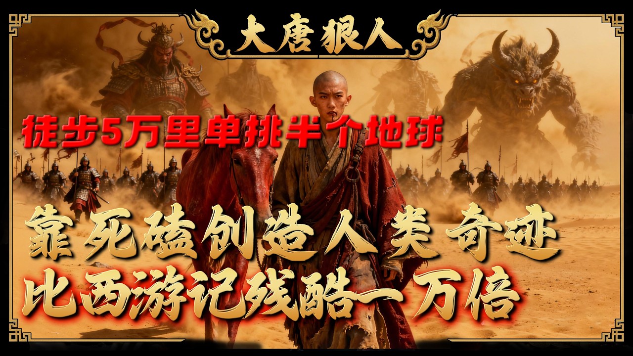 唐玄奘：徒步5万里，单挑半个地球！不带徒弟的大唐狠人，靠死磕创造人类奇迹！比《西游记》残酷一万倍！