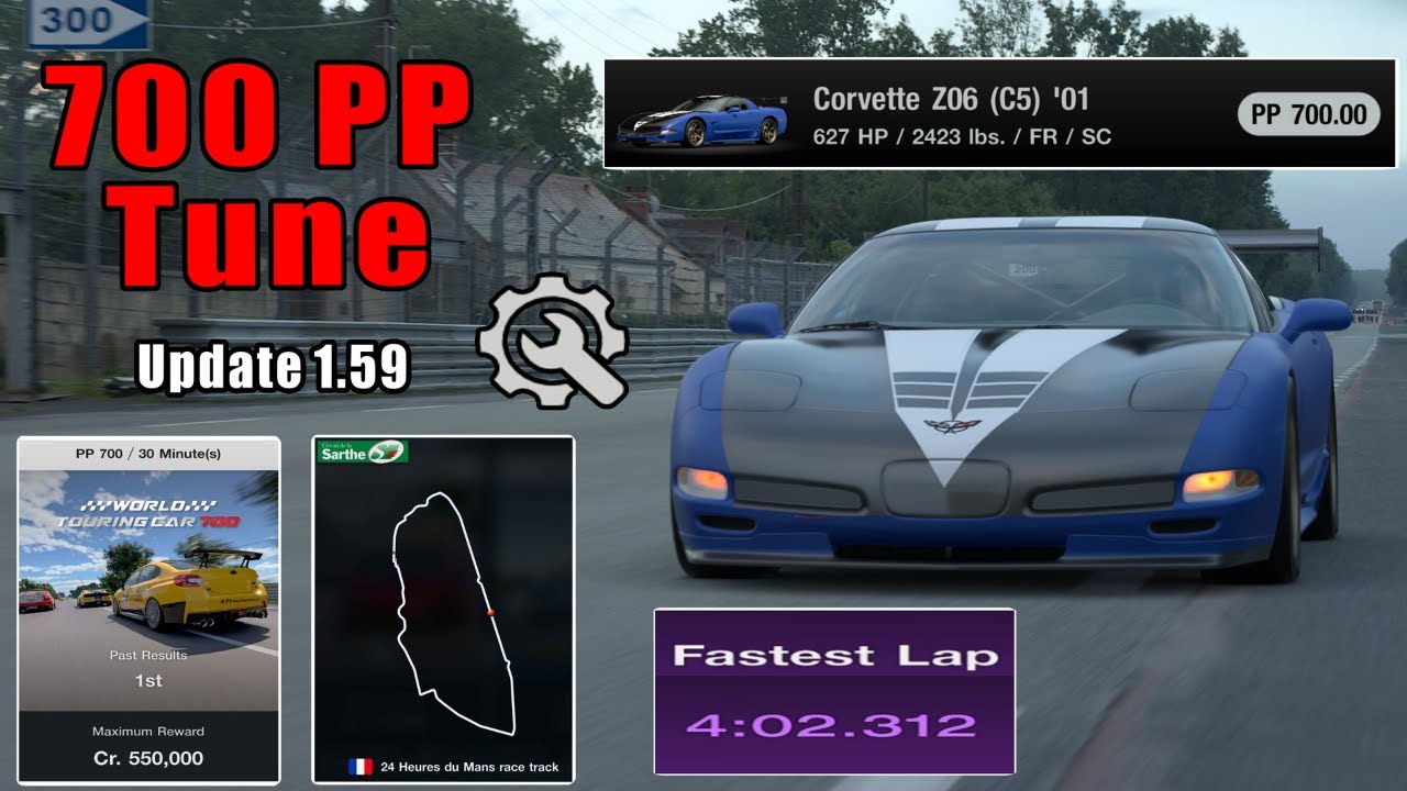 GT7|Corvette Z06 (C5) '01|Le Mans 700pp Build|1.59