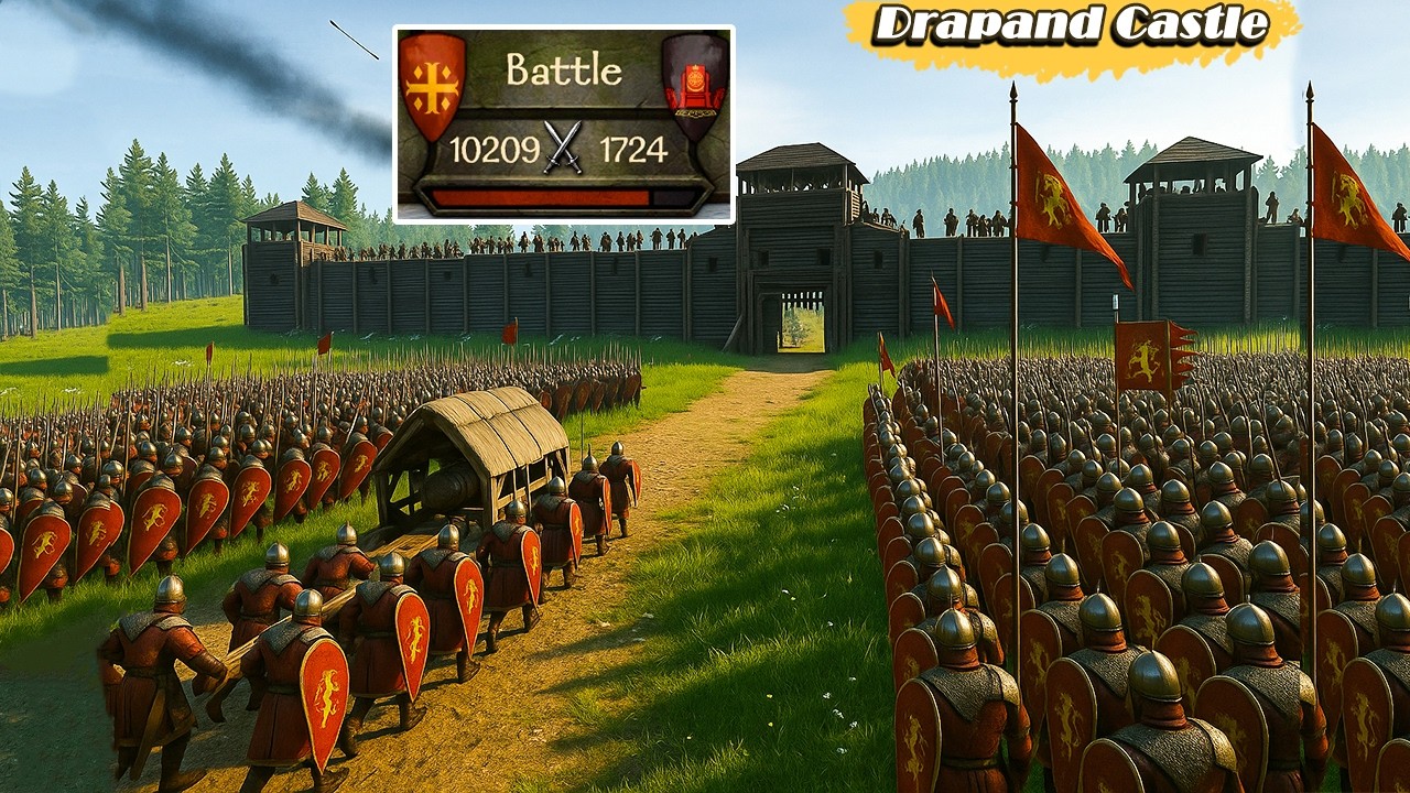 10000 Vlandian Warrior Vs 1000 Elite Warrior | Epic Siege Ever || Mount & Blade 2 | Drapand Castle