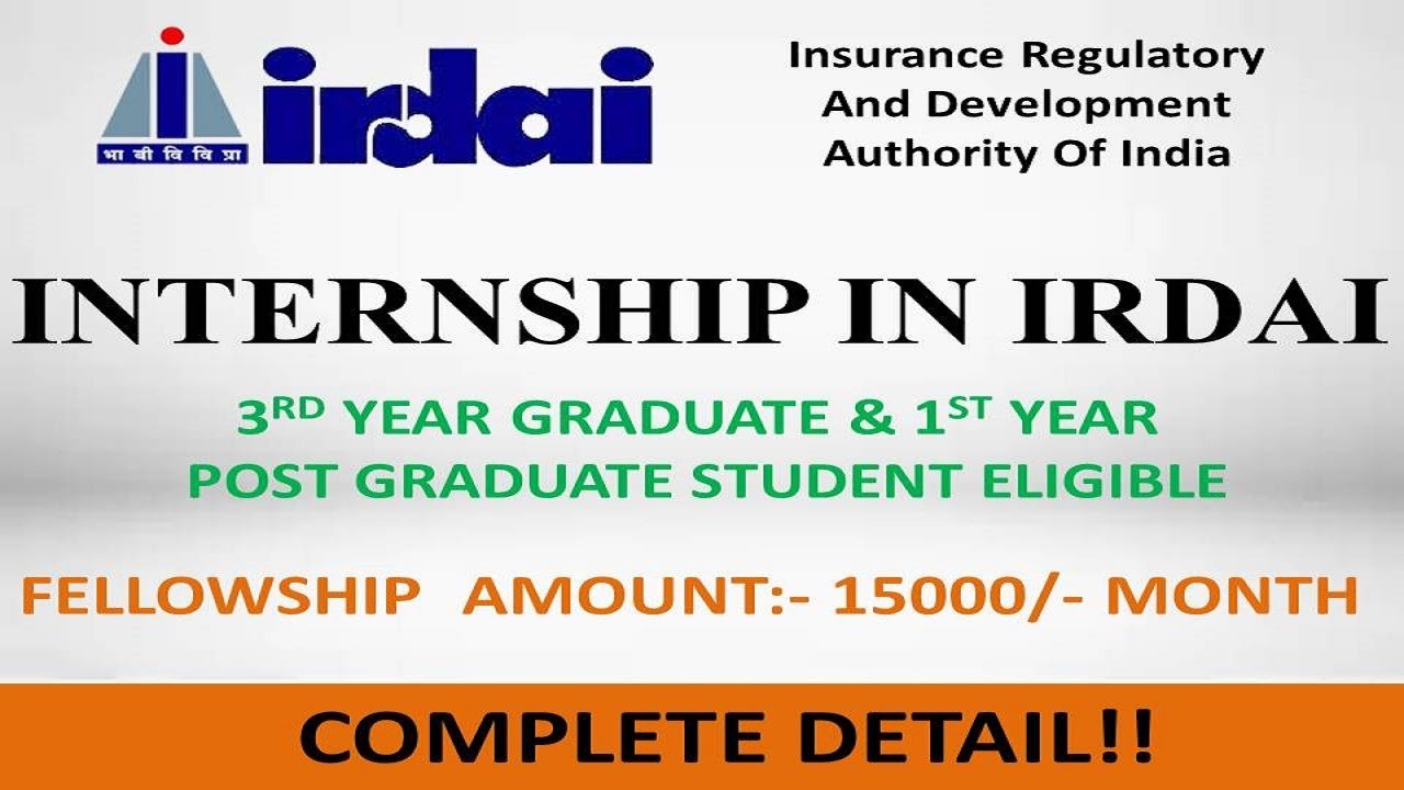 IRDAI (Insurance Regulatory and Development Authority of India) INTERNSHIP 2020!! #IRDAIINTERNSHIP