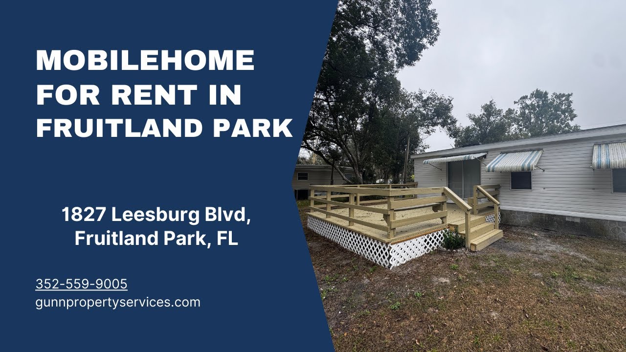 3 Bedrooms / 2 Bathrooms Mobile Home for Rent in Fruitland Park FL |  1827 Leesburg Blvd