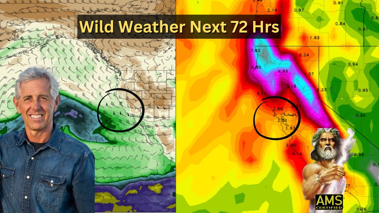 Active California Weather Pattern This Week! Winter Storm Warning - Wind Advisories- Sierra Snow 3+