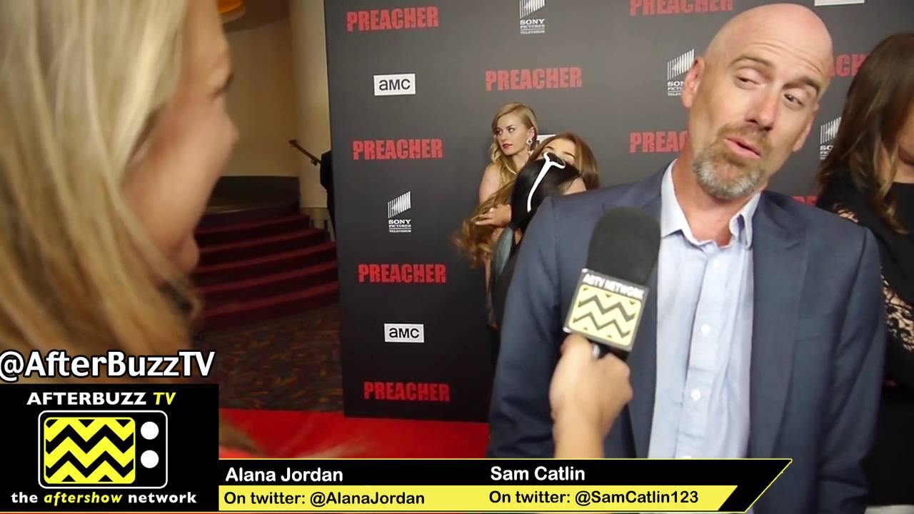 AMC's Preacher red carpet premeire: interview with: Sam Catlin