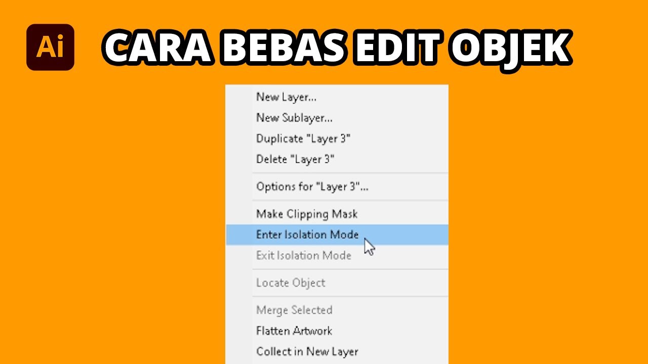 #15 Cara Mengisolasi Objek di Adobe Illustrator |  Isolation Object Tutorial