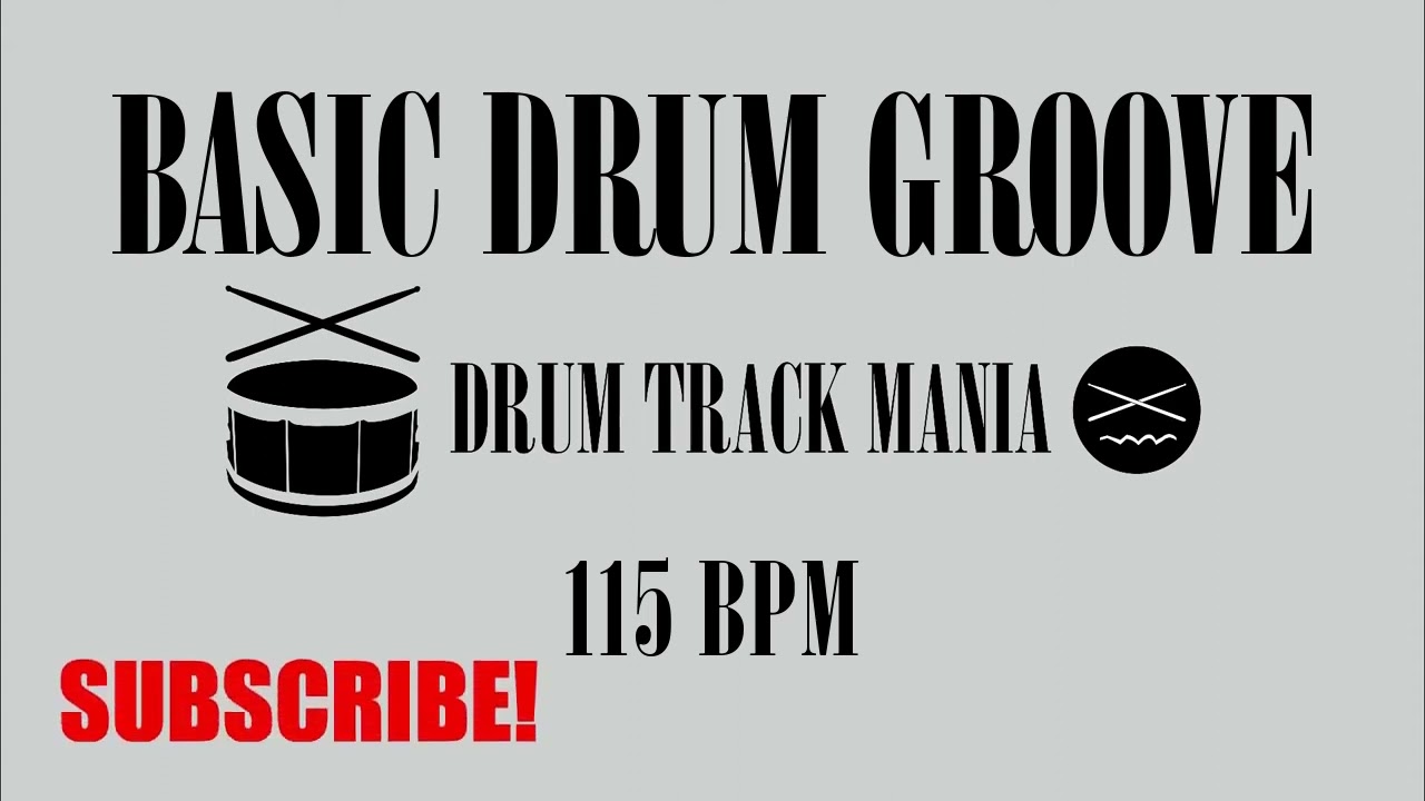 Basic Drum Groove 115 BPM Drum Backing Track